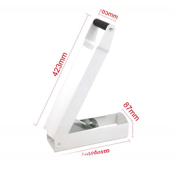 Wall Mounted Hand Push Aluminum Can Crusher White High Leverage Design