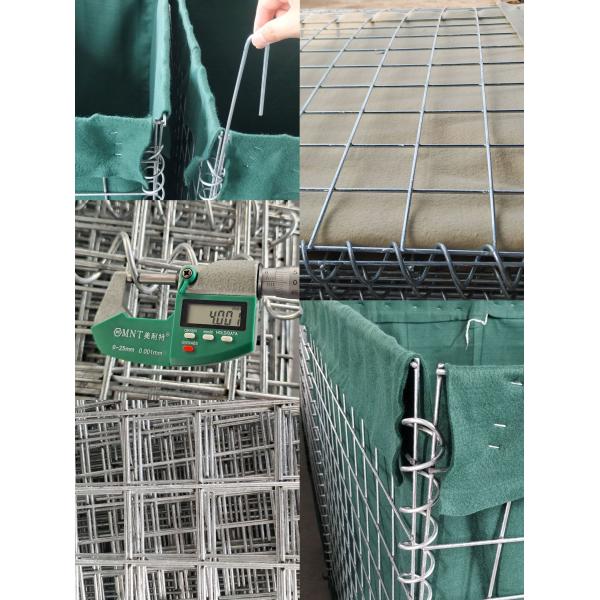 Galvanized Welded 5.00mm Wire Military Barrier Gabion Sand Bag UV Resistance