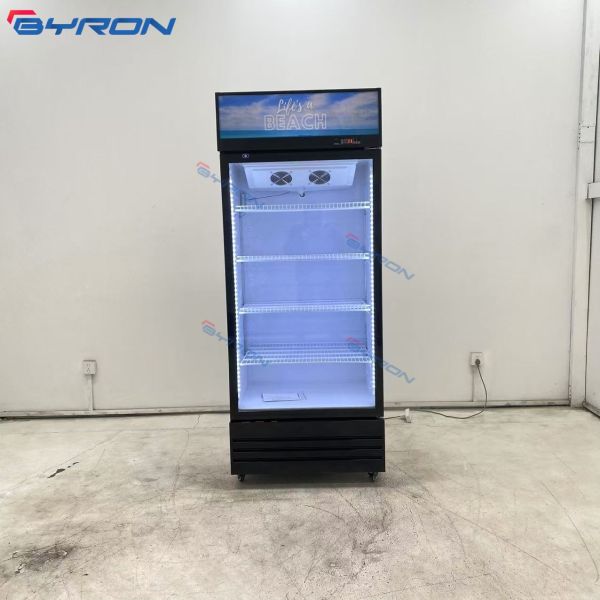 Single Door Drinks Fridge Adjustable Drink Refrigerator Fan Cooling