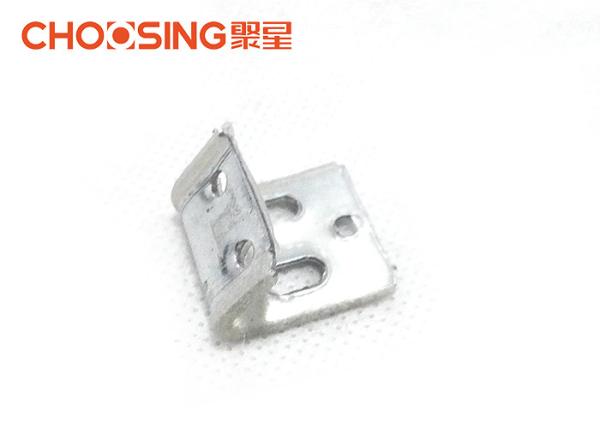 5 Hole 1.0mm Metal Upholstery Clips , No Sag Spring Clips Galvanized Finished