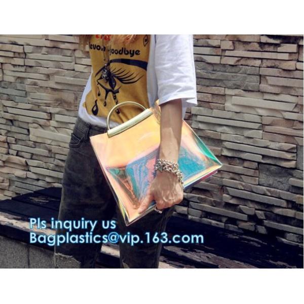 customized clear pvc tote bag handbag, Trendy Lady Handbags with Zipper Handle Shoulder Tote Bag, Envelope Clutch Bag Ha