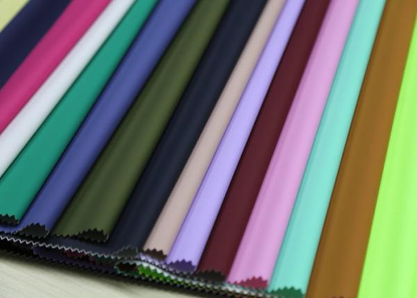 0.3 - 0.4mm Thickness PU Synthetic Leather Dry Process For Garment And Raincoat