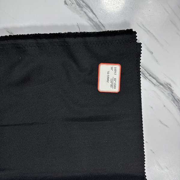 48X150D 100 Polyester Mens Robes Black Anti Wrinkle Fabric