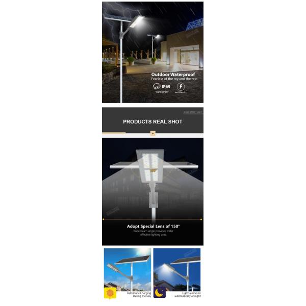 Éclairage imperméable extérieur de route LED d'IP65 SMD 180w de lumen élevé solaire de réverbère