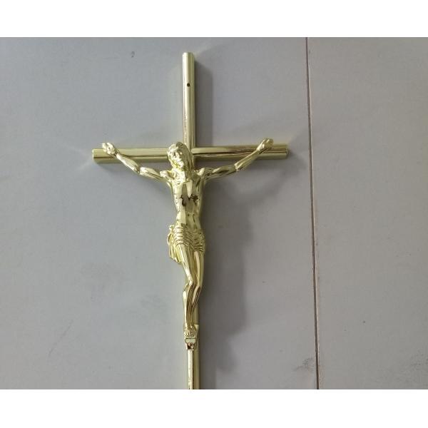 Casket Surface Decoration Funeral Crucifix 37 × 13.7 Cm Gold Jesus Casket Cross