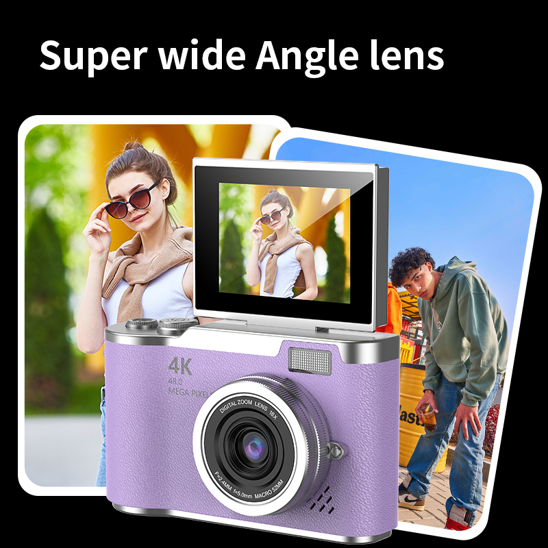 DLC Retro Ccd Digital  Camera  Ultra-high-definition Flip-cover 4K Ultra-clear Image, Portable for Students and Campus Travel