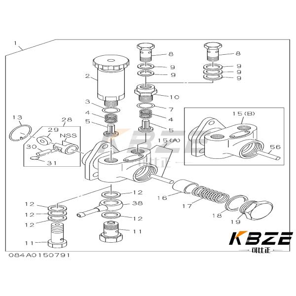Le moteur 8-97357264-0 105220-7230 pompe à carburant pour HITACHI SUMITOMO