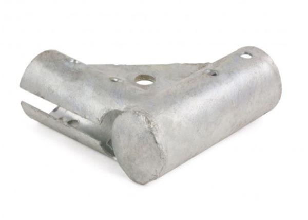 Durable Chain Link Fence Fittings Gate Corner / Gate Elbow Pressed Steel Materials