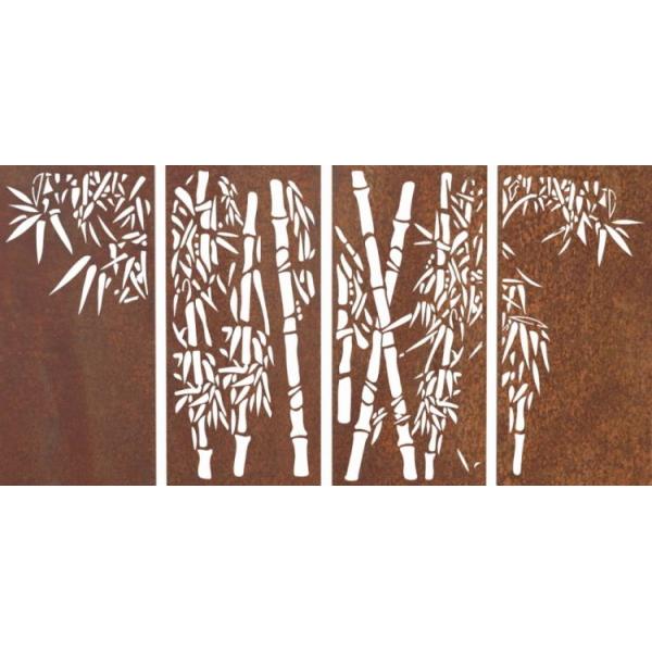 Стена сада устанавливая панели Corten бамбукового дизайна деревенские декоративные стальные