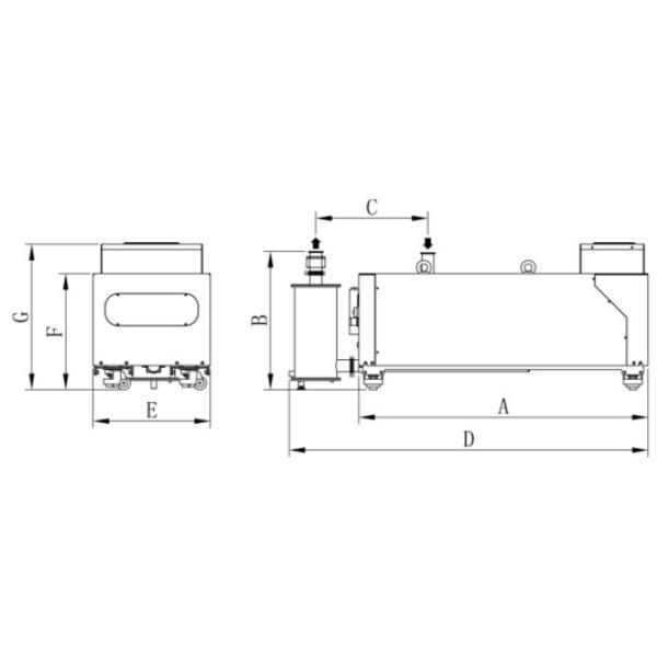 GSD120D Plasma Oil Free Dry Screw Type Vacuum Pump 120 m³/h Pumping Speed