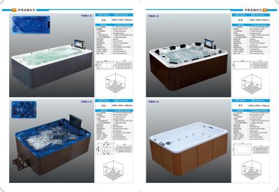 Salle de bain élégante Produits sanitaires Jacuzzi rectangulaire Bonne fonctionnalité