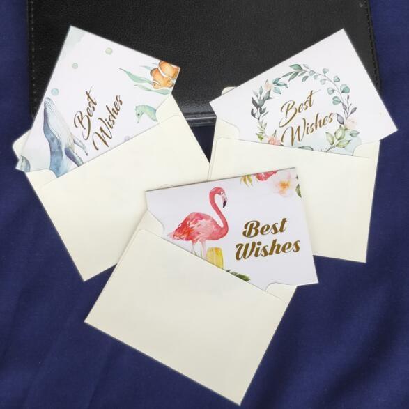 Hot Stamping Personalised Printed Cards 250gsm Paper Greeting Card With Envelope