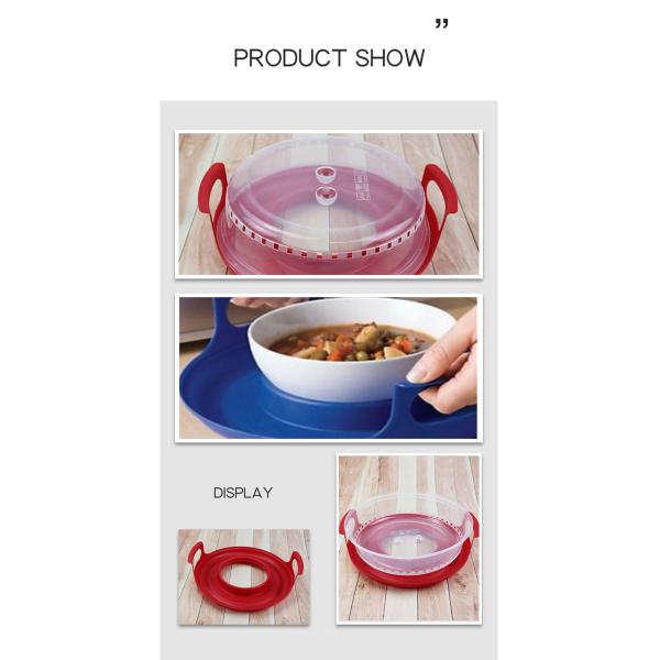 Simple Style Plastic Insulation Food Cover with Tray BPA Free and Microwave Heating Ready