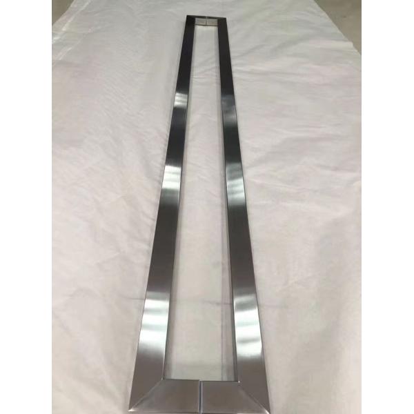 China Custom Made Satin Brush No.4 Stainless Steel Door Handle In Foshan Manufacturer