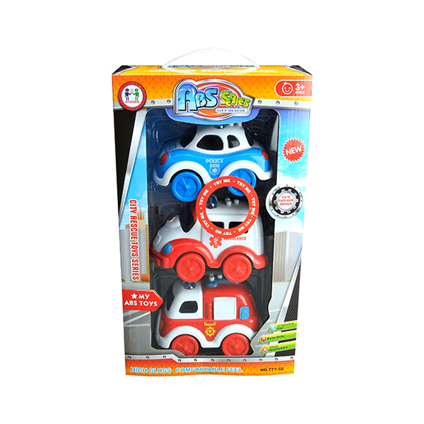 ABS Plastic Toddlers Rescue Vehicle / Infant Baby Toys Car W / Sound & Light Blue