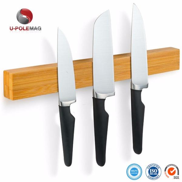 Бамбуковый деревянный кухонный нож магнитный держатель сильный мощный нож стойка для хранения дисплейный организатор