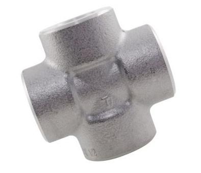 Cross Stainless Steel 316 / 316L ASME B16.11 Socket Weld Fittings For Oil Water