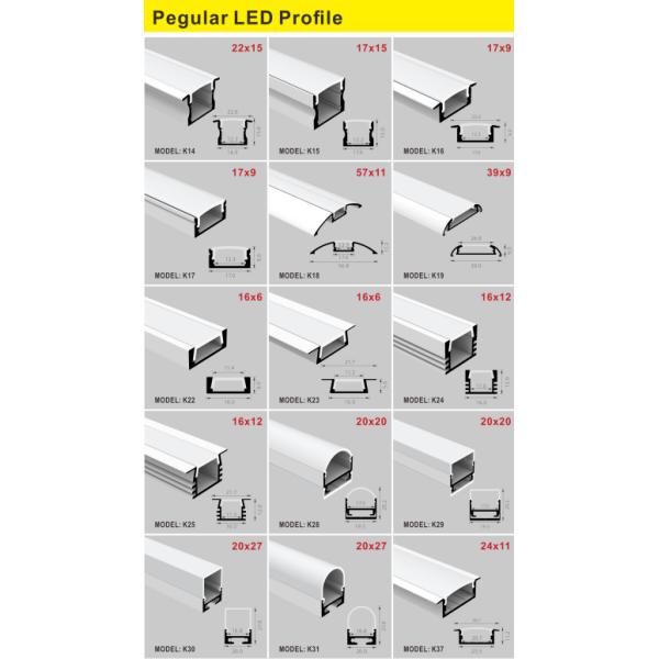 Профиль высокие 27mm прокладки СИД ПК ширины 20mm PMMA алюминиевый 6063 T5