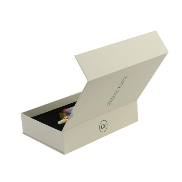 Botella de vidrio de goteo de cilindro Caja de embalaje de 30 ml de material reciclado hecho a mano