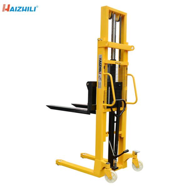 Double Mast Manual Forklift Stacker 1000KG 2000MM Robust Steel Constructure