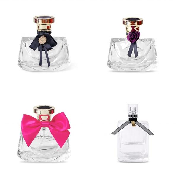 Ribbon Bow Style MSD OEM Gift Bow Perfume Bottle Bows with Elastic Pre Tied Ribbon Bows