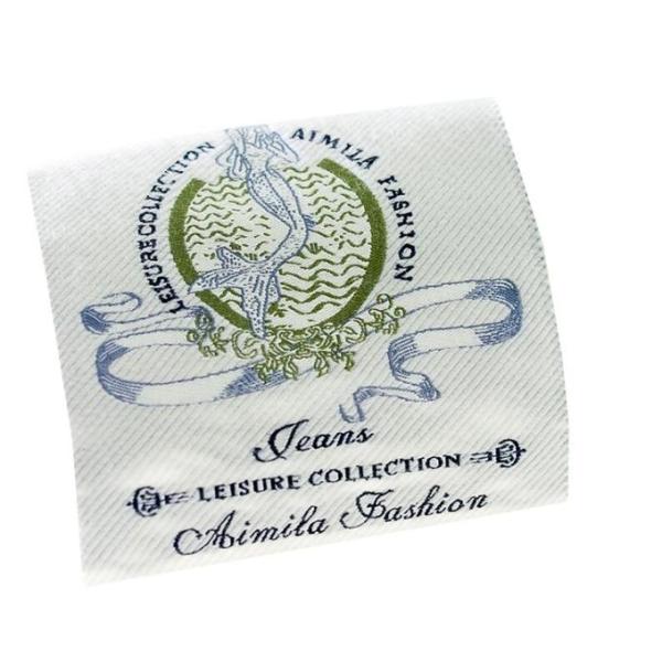 Clothing Brand Name Woven Fabric Labels Fashion Gold Yarn Wholesale Apparel Labels
