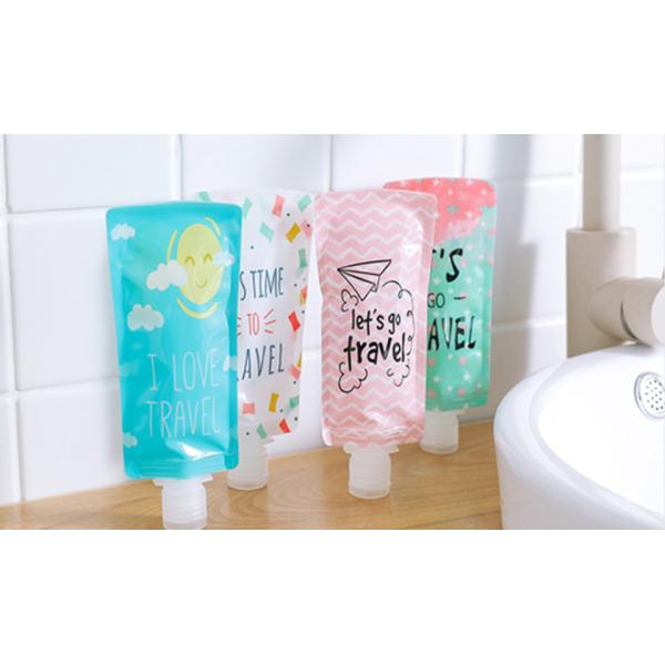 Custom Printed Cosmetic Lotion Liquid Stand Up Plastic Pouch Packaging,Plastic Packaging Spout Bag