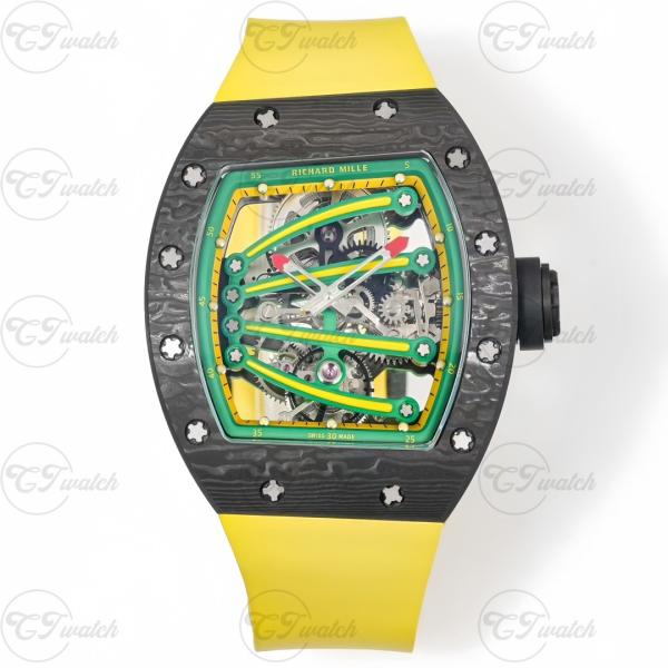 Richard Mille RM61-01 Horloge mécanique automatique de luxe ️ cadran squelettique, verre saphir, imperméable à l'eau