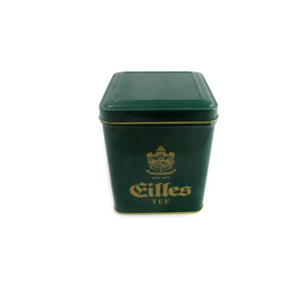 Metal Square Tin Tea Canisters Yellow For Tea / Coffee / Candy