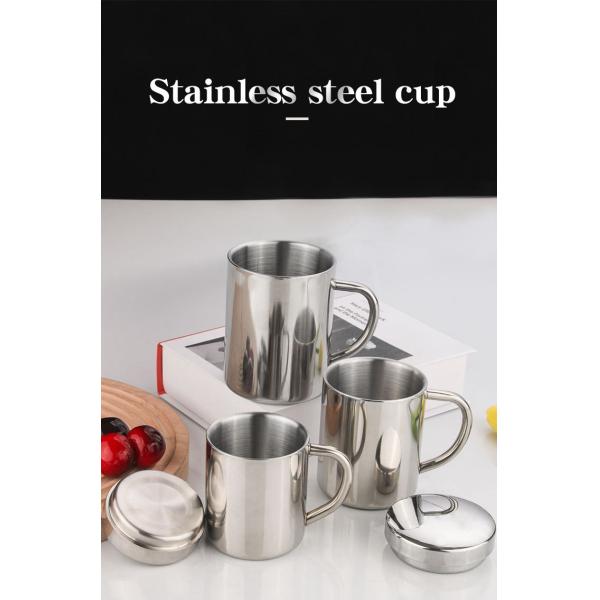 300ml 400ml Double Wall Stainless Steel Beer Mug with Custom Printing Logo and Handle