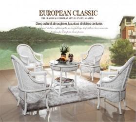 Rattan Wood White Color Series 04