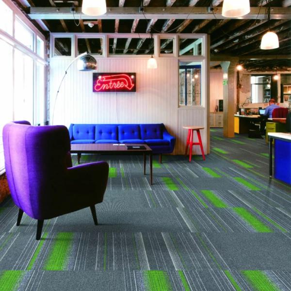 Pile Weight 350-850g/sqm Handmade Commercial Tile Carpet For Office Carpet Tiles 50x50