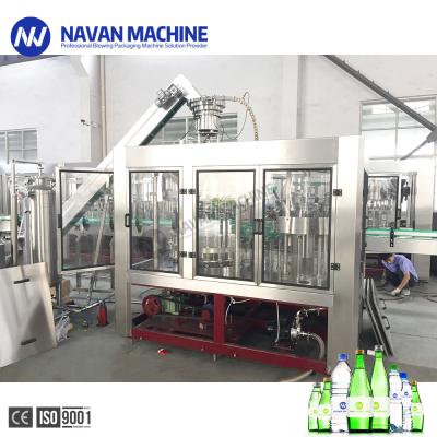Glass Bottle Carbonated Drink Washing Filling Capping Machine With Aluminum Cap