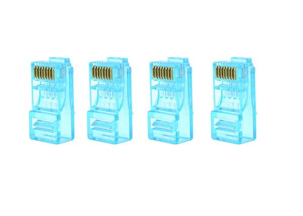 8p8c UTP cat6 rj45 connector rj45 modular jack for Solid Wire 568A and 568B 100 pcs / box