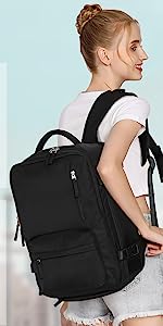 Large Travel Backpack Women, Carry On Backpack,Hiking Backpack Waterproof Outdoor Sports Rucksack Casual Daypack Fit