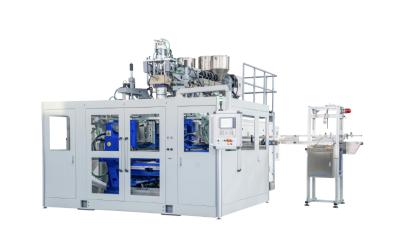Blue Double Station Blow Moulding Machine 18M³/h Cooling Water Consumption