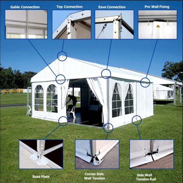 200-300 People Waterproof Clear Party Tent with Clear Top for Outdoor Parties and Events