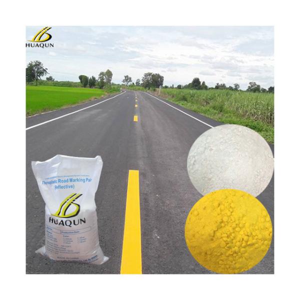 Peinture thermoplastique de marquage routier à fond chaud - Blanc et Jaune