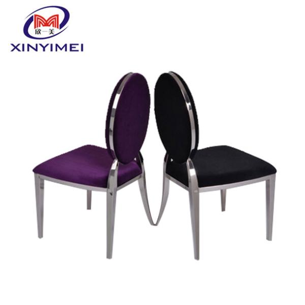 High End 40 Density Sponge Cushion 1.2mm Tube Size Stainless Steel Dining Chairs