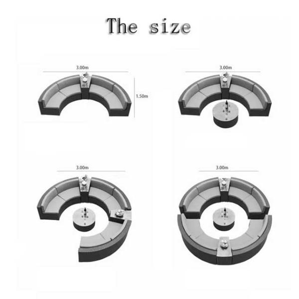 Outdoor Round Shaped Woven Rattan Sofa Garden Leisure Rust Resistant Waterproof Sofa Set