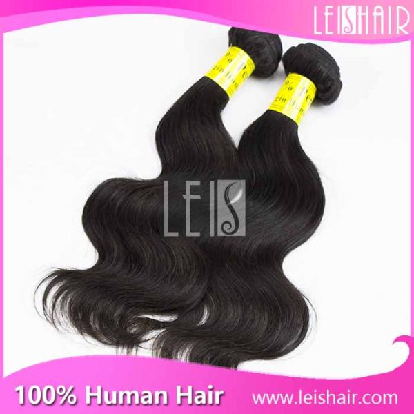 Grade 5A Body Wave natural color Peruvian Remy Hair Weaving