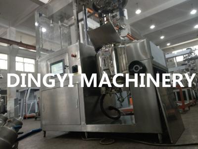 Steam Heating Vacuum Emulsifying Mixer HMI Control Hydraulic Lifting System