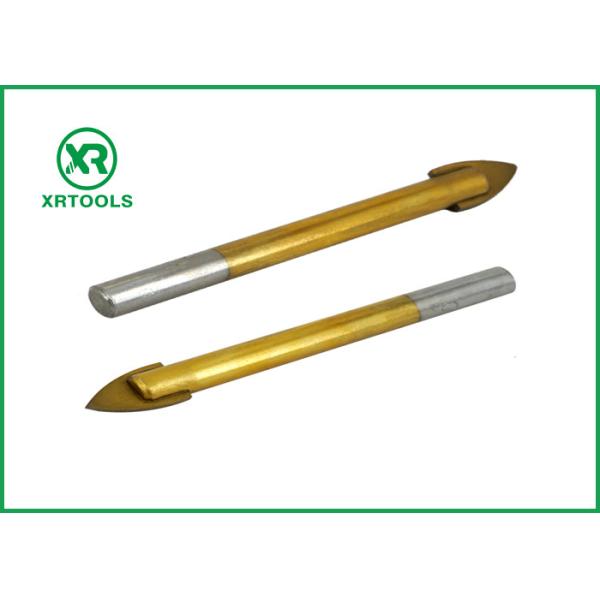 Titanium Coated Metric Masonry Drill Bits Round Shape 3 - 16MM Length