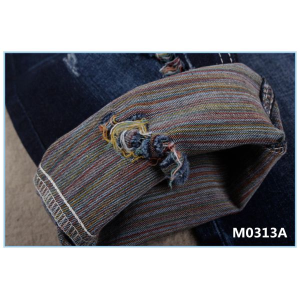 Colorful Backside Warp Slub Cotton Spandex Denim Fabric Jeans Fabric