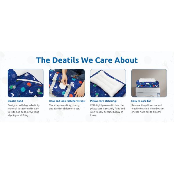 Colchonetas de siesta de guardería para niños pequeños, aptas para la piel, de algodón, para preescolar