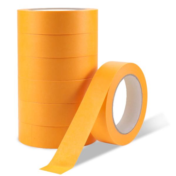 Washi Paper Orange Masking Tape Car Painting No-Trace Adhesive Tape Walls Paint Protection