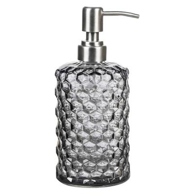 Bouteilles en verre recyclables de shampooing/bouteille en verre liquide savon du cylindre 500ml