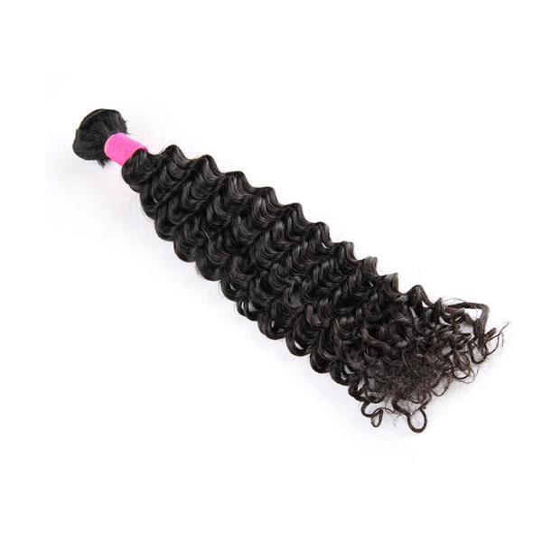 Deep Curly Double Drawn Human Hair For Wedding Gifts / Double Drawn Weave Hair Extensions