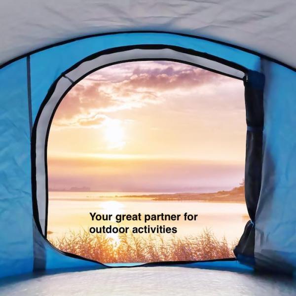 102*75*39 дюймовый однослойный серебряный полиэстер 210Т водонепроницаемая палатка для кемпинга для 2-4 человек с решетчатыми окнами