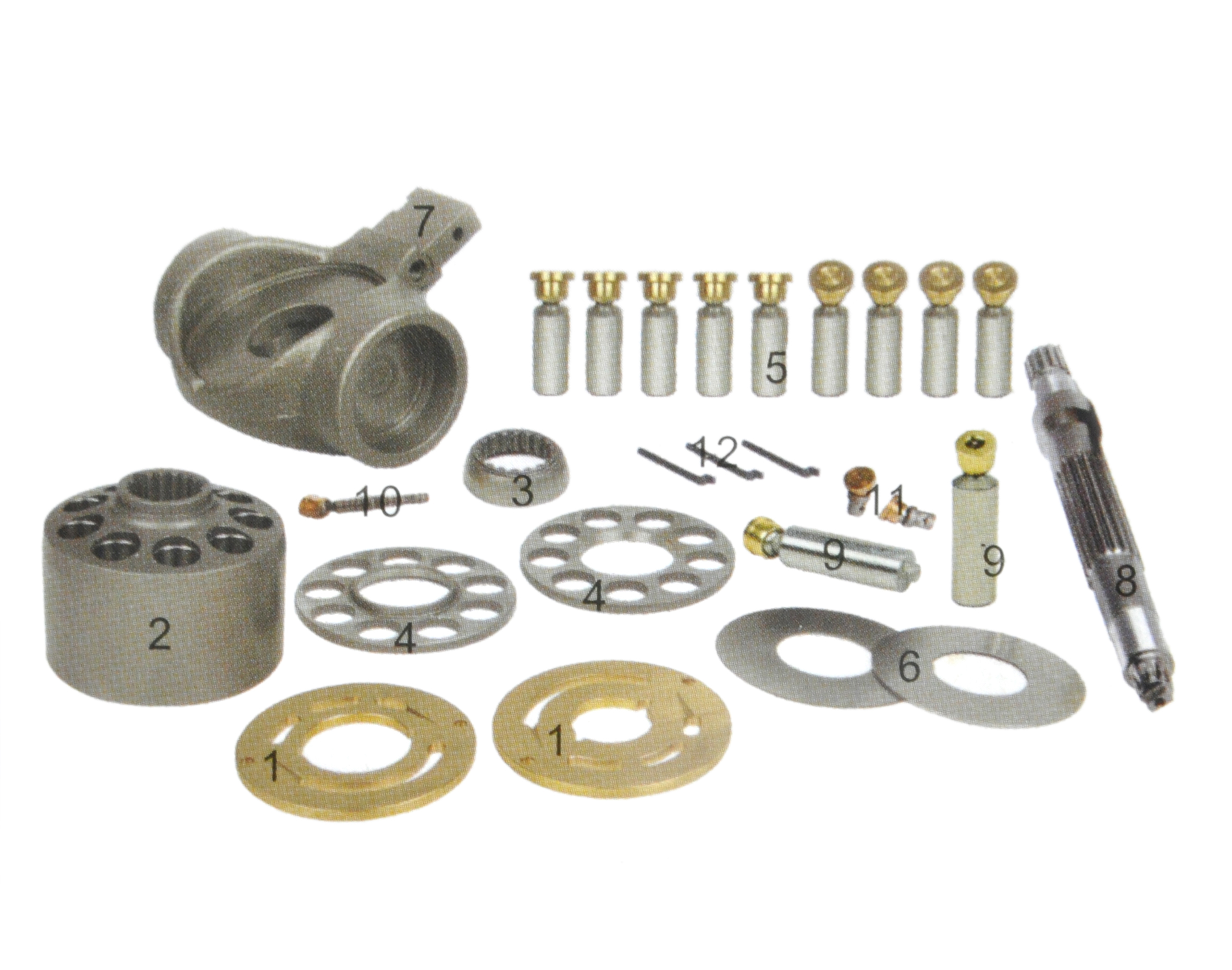 K3V63 K3V112 K3V140 K3V180 Alloy Steel Hydraulic Pump Parts For Construction Machinery Excavators